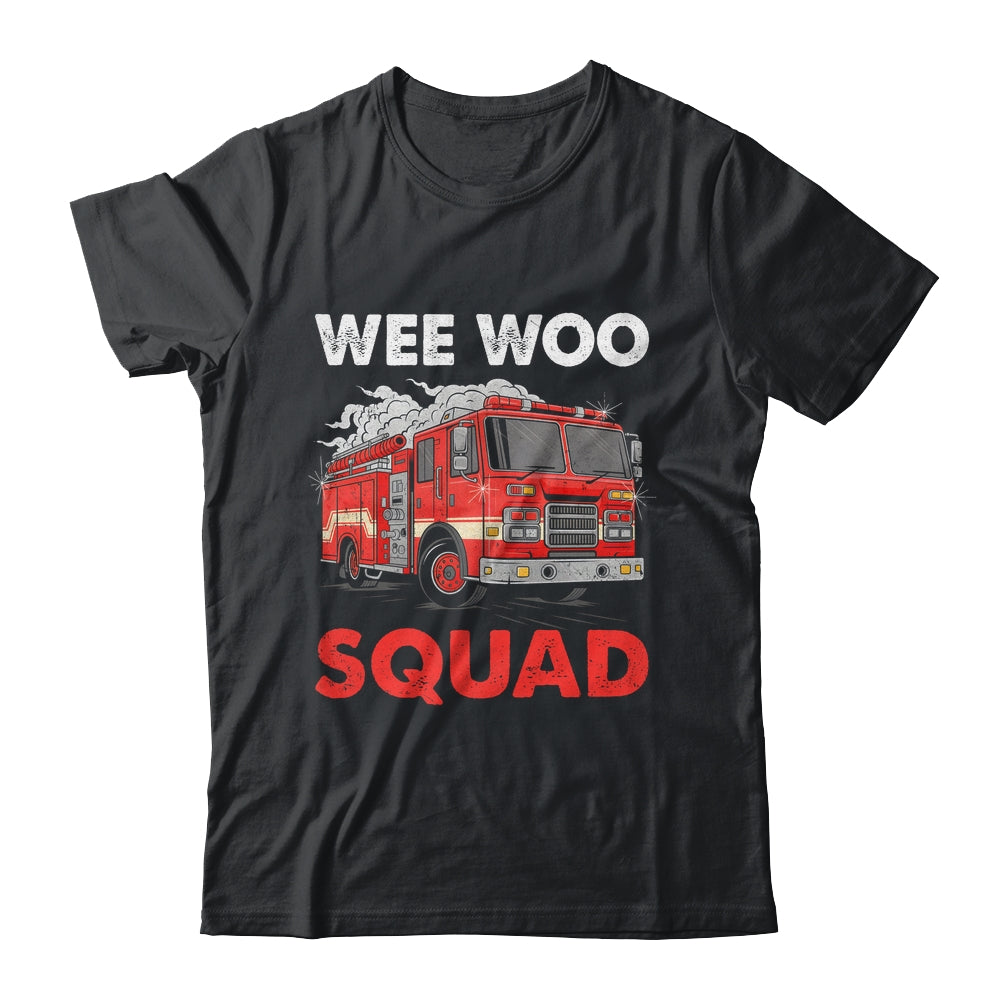 Wee Woo Squad Funny Firefighter Fire Truck Fireman Men Women Shirt & Hoodie | teecentury