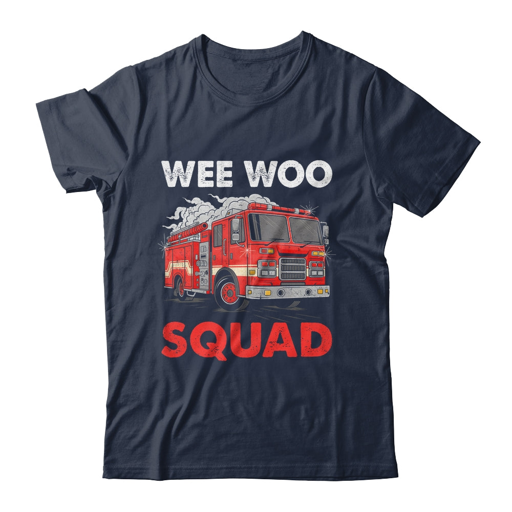 Wee Woo Squad Funny Firefighter Fire Truck Fireman Men Women Shirt & Hoodie | teecentury