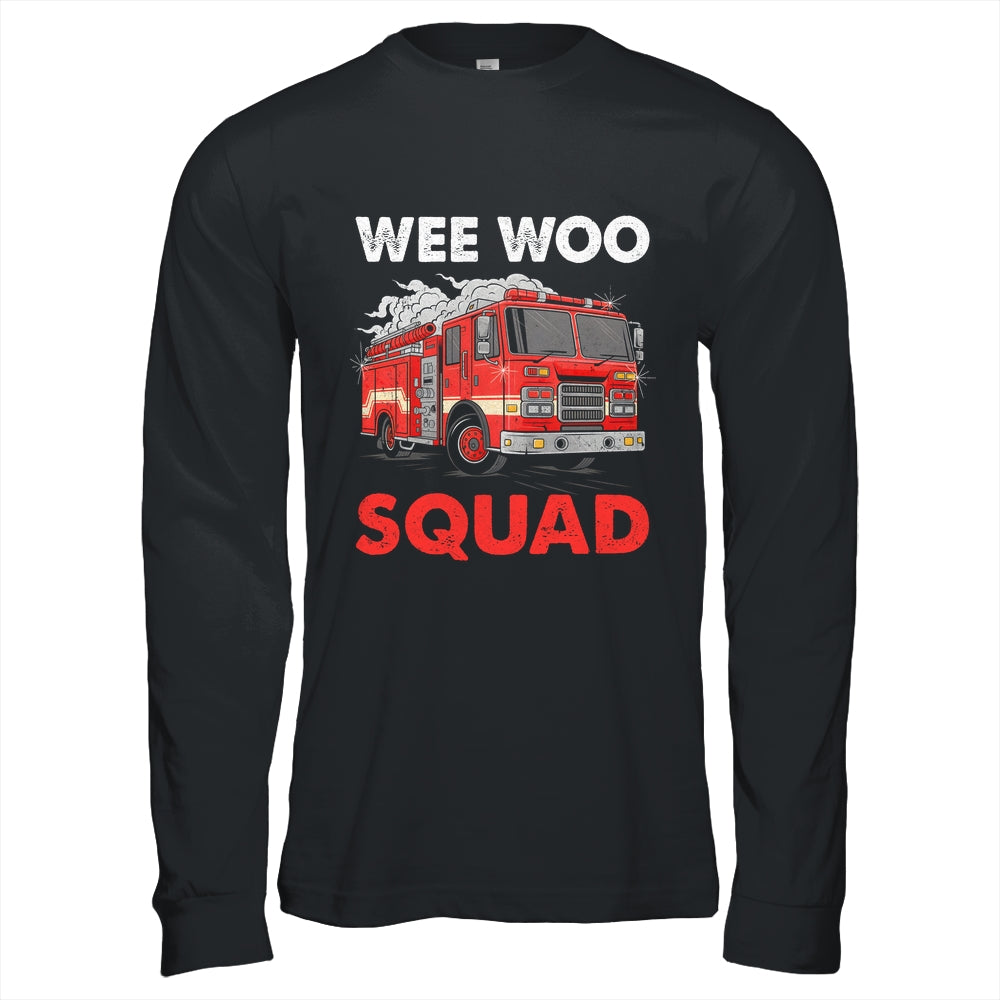 Wee Woo Squad Funny Firefighter Fire Truck Fireman Men Women Shirt & Hoodie | teecentury