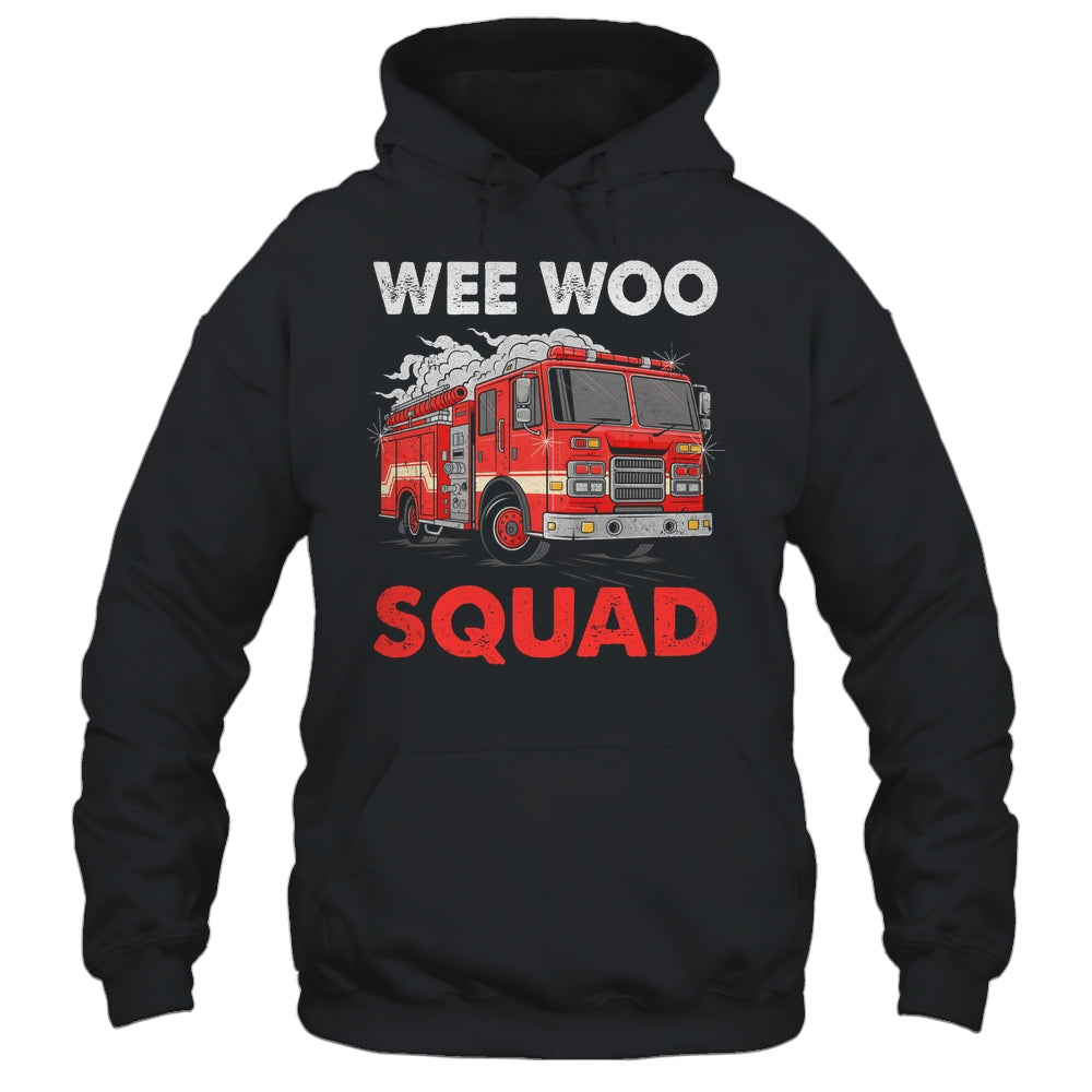 Wee Woo Squad Funny Firefighter Fire Truck Fireman Men Women Shirt & Hoodie | teecentury