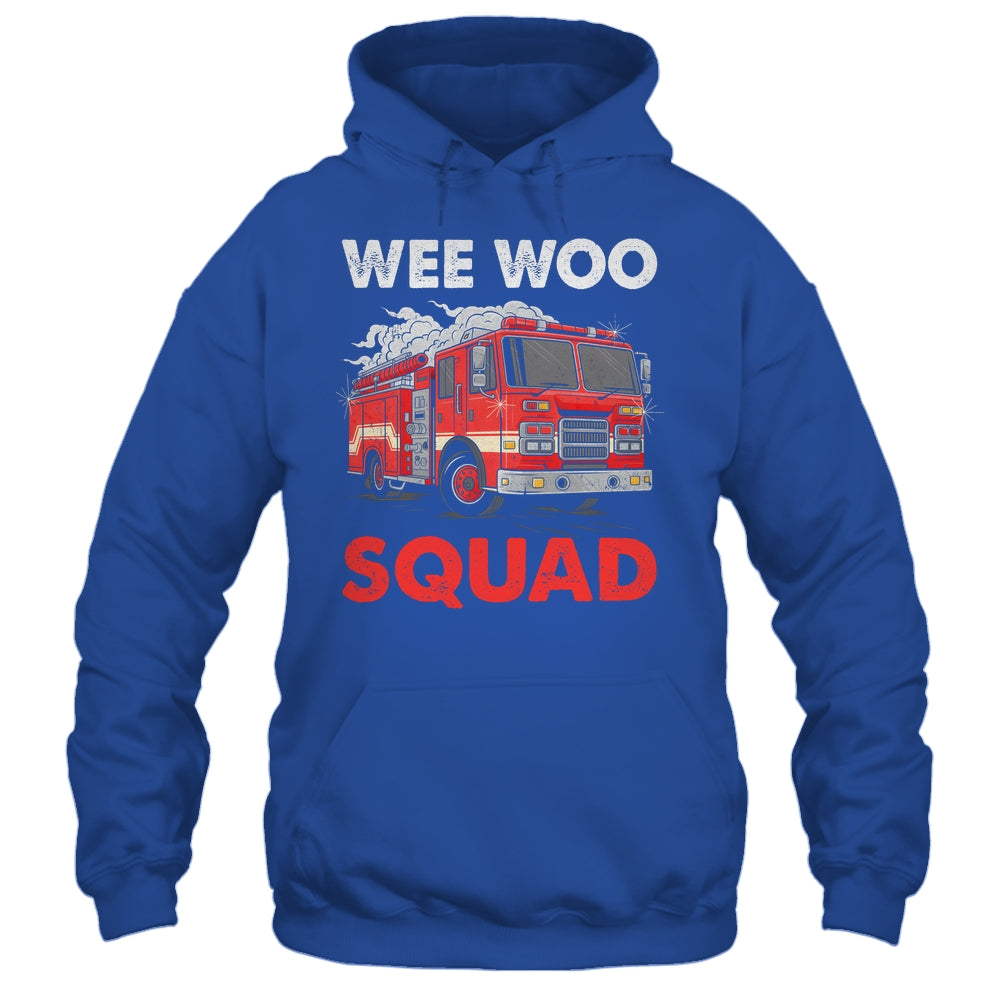 Wee Woo Squad Funny Firefighter Fire Truck Fireman Men Women Shirt & Hoodie | teecentury