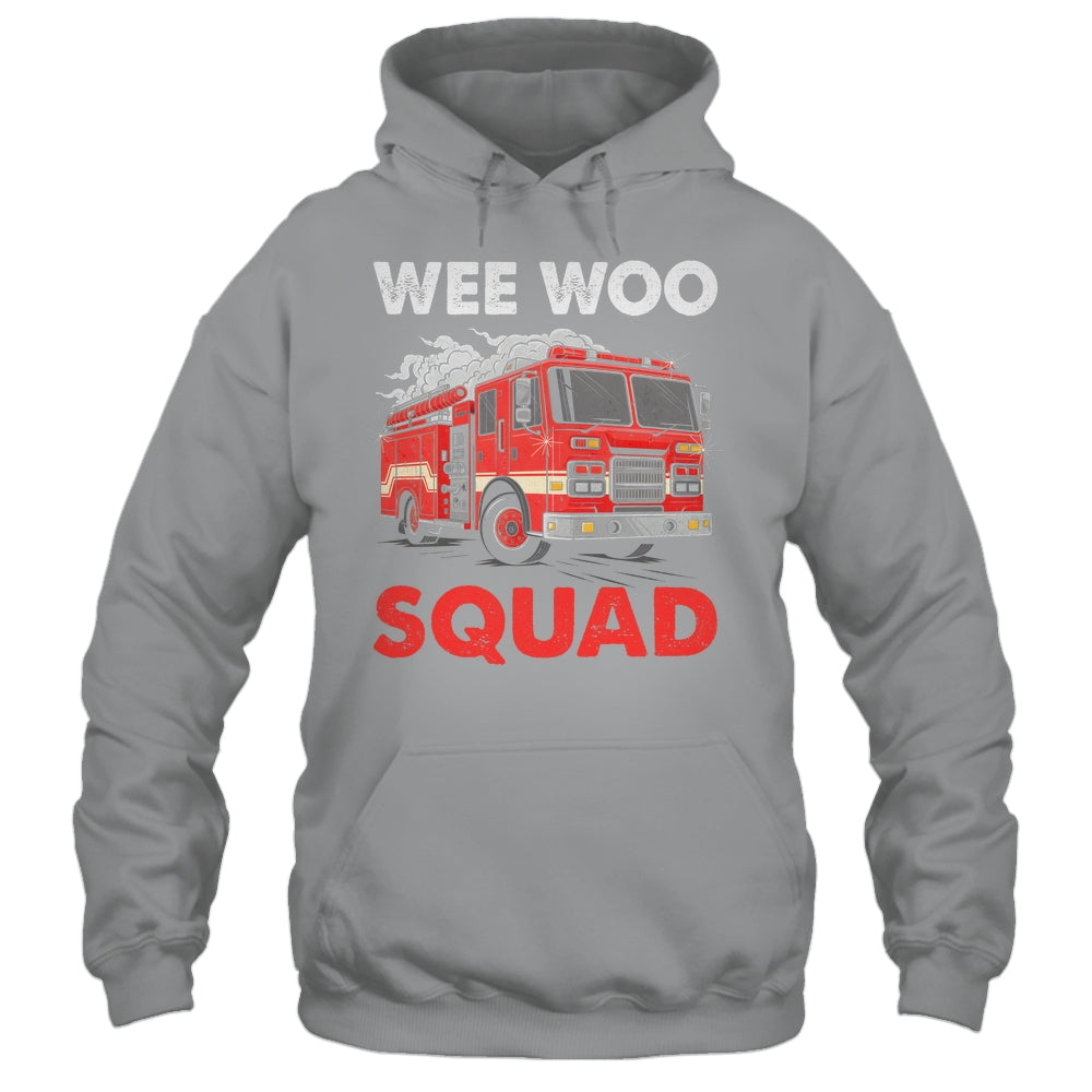 Wee Woo Squad Funny Firefighter Fire Truck Fireman Men Women Shirt & Hoodie | teecentury