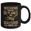 Weekend Forecast RC Planes And Scattered Parts Test Pilot Mug | teecentury