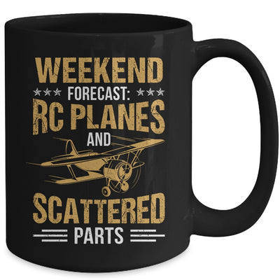 Weekend Forecast RC Planes And Scattered Parts Test Pilot Mug | teecentury