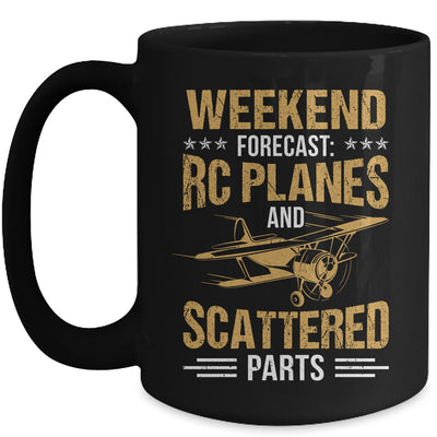 Weekend Forecast RC Planes And Scattered Parts Test Pilot Mug | teecentury