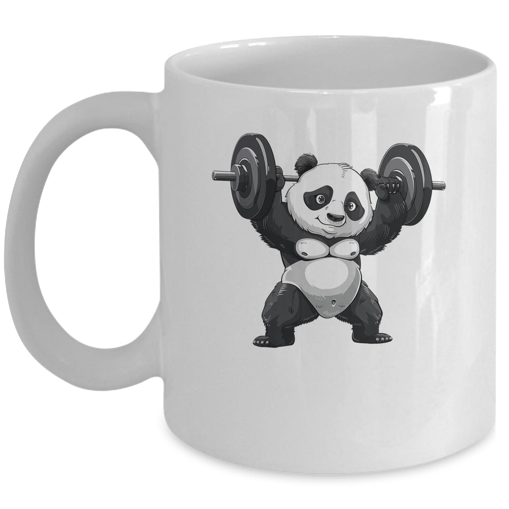 Weightlifting Panda Workout Bodybuilder Fitness Gym For Men Mug | teecentury
