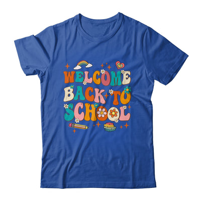 Welcome Back To School First Day Of School Teacher Groovy Shirt & Hoodie | teecentury