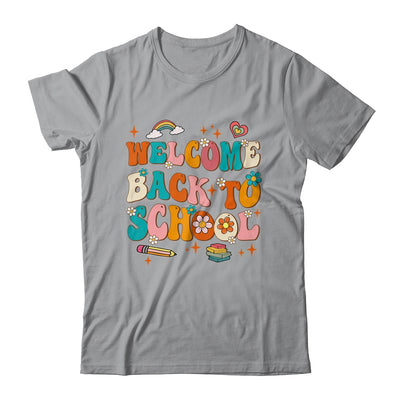 Welcome Back To School First Day Of School Teacher Groovy Shirt & Hoodie | teecentury