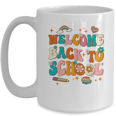 Welcome Back To School First Day Of School Teacher Groovy Mug | teecentury