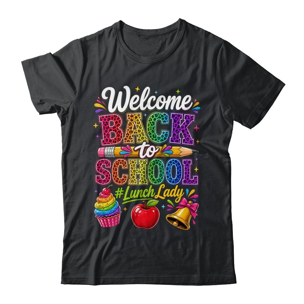Welcome Back To School Lunch Lady Cafeteria Staff Leopard Shirt & Hoodie | teecentury