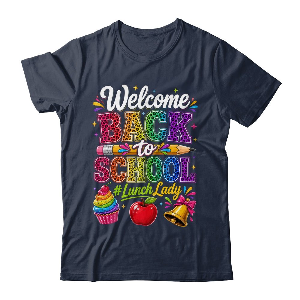 Welcome Back To School Lunch Lady Cafeteria Staff Leopard Shirt & Hoodie | teecentury