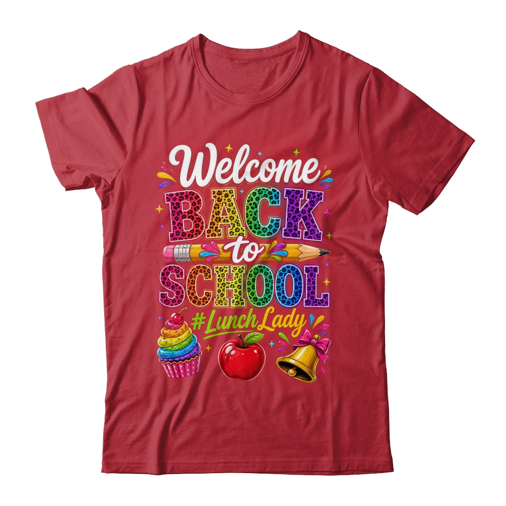 Welcome Back To School Lunch Lady Cafeteria Staff Leopard Shirt & Hoodie | teecentury