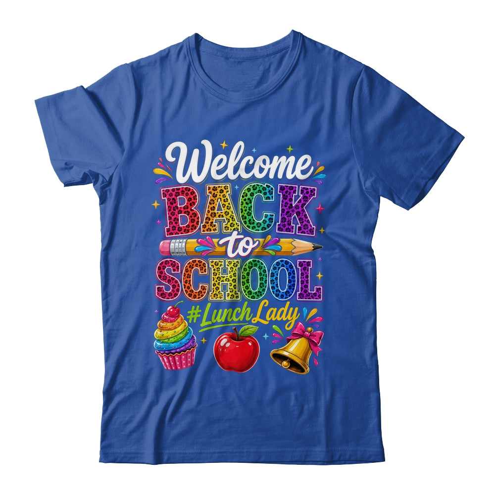 Welcome Back To School Lunch Lady Cafeteria Staff Leopard Shirt & Hoodie | teecentury