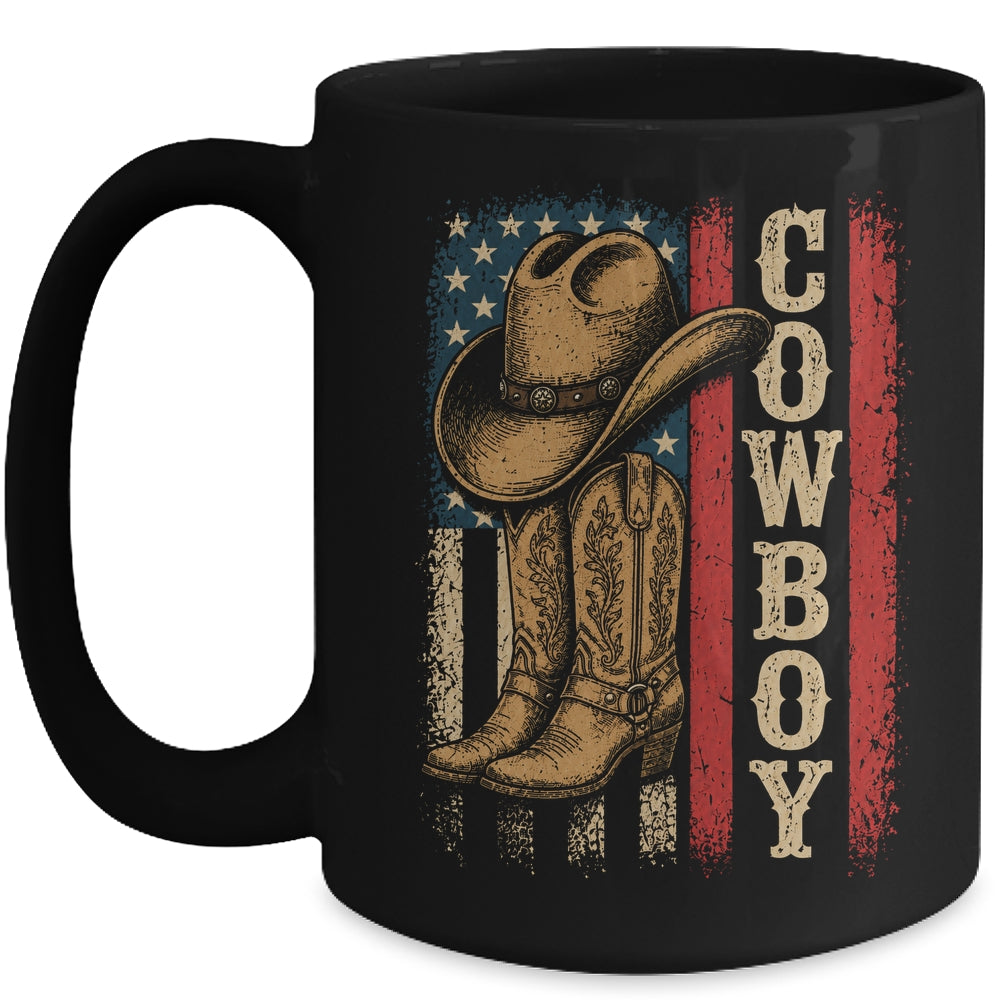 Western Country Men Boy Kid Rodeo Southern Retro Cowboy Mug | teecentury