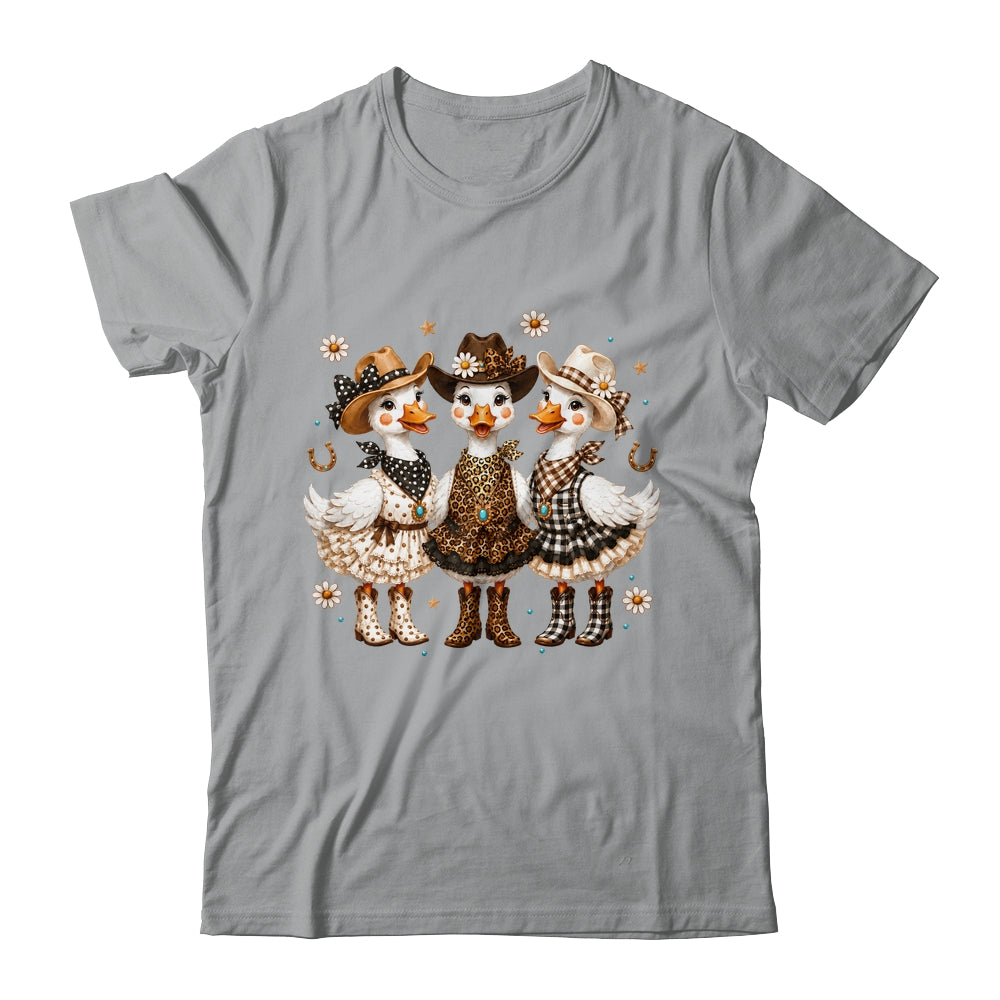 Western Cowgirl Goose Leopard Print Checkered Farm Women Shirt & Tank Top | teecentury