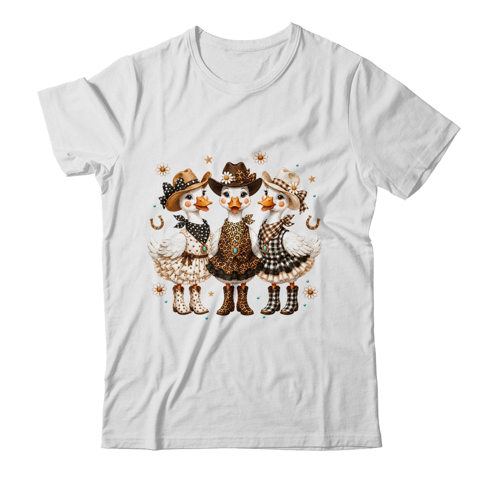 Western Cowgirl Goose Leopard Print Checkered Farm Women Shirt & Tank Top | teecentury
