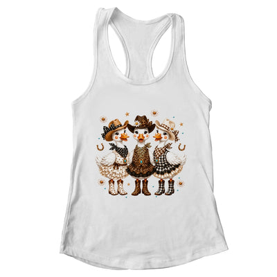 Western Cowgirl Goose Leopard Print Checkered Farm Women Shirt & Tank Top | teecentury