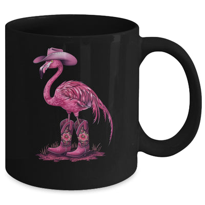 Western Flamingo Cowboy Cowgirl Boots Tropical Birds Mug | teecentury