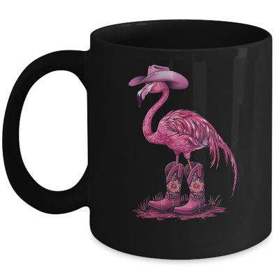 Western Flamingo Cowboy Cowgirl Boots Tropical Birds Mug | teecentury