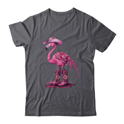 Western Flamingo Cowboy Cowgirl Boots Tropical Birds Shirt & Tank Top | teecentury