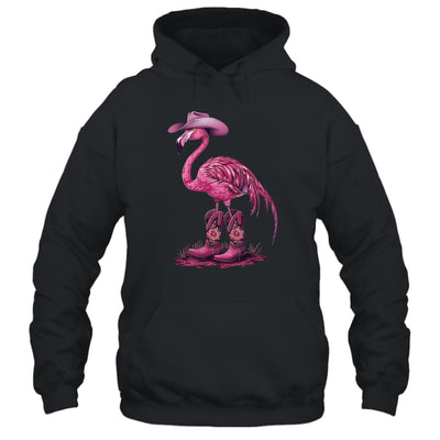 Western Flamingo Cowboy Cowgirl Boots Tropical Birds Shirt & Tank Top | teecentury