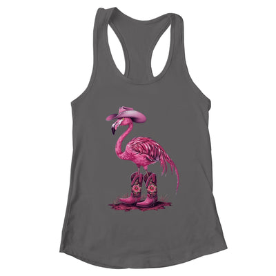 Western Flamingo Cowboy Cowgirl Boots Tropical Birds Shirt & Tank Top | teecentury