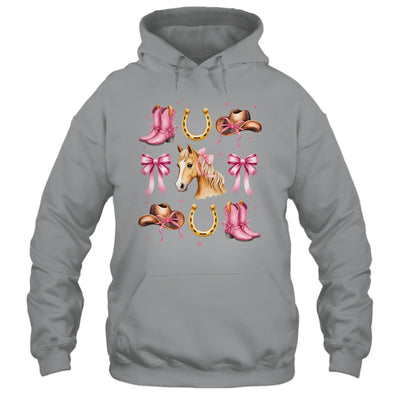 Western Girl Women Pink Cowgirl Horse Coquette Bow Shirt & Tank Top | teecentury