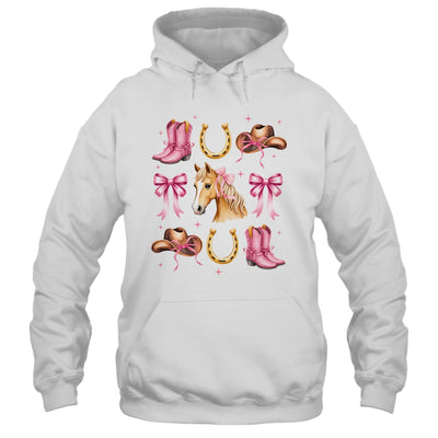 Western Girl Women Pink Cowgirl Horse Coquette Bow Shirt & Tank Top | teecentury