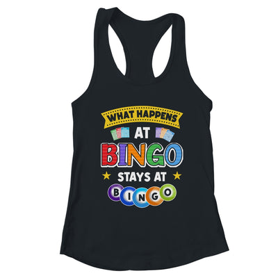 What Happens At Bingo Stays At Bingo Player Game Lover Shirt & Tank Top | teecentury