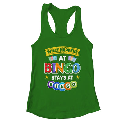 What Happens At Bingo Stays At Bingo Player Game Lover Shirt & Tank Top | teecentury