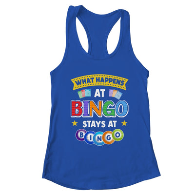 What Happens At Bingo Stays At Bingo Player Game Lover Shirt & Tank Top | teecentury