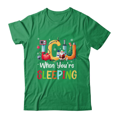 When You're Sleeping Funny ICU Nurse Christmas Santa Xmas Shirt & Sweatshirt | teecentury