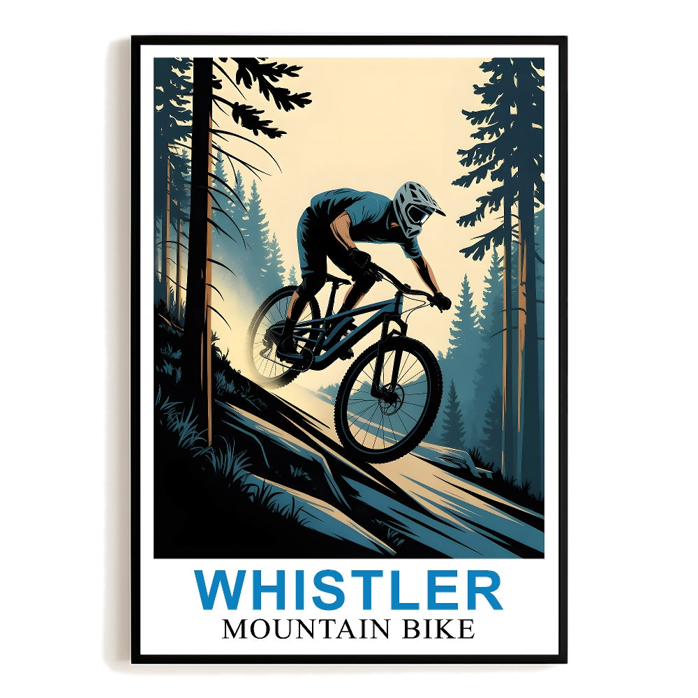 Whistler Mountain Bike Adventure Poster Cycling Enthusiasts And Nature Lovers Wall Art Landscape Picture For Home And Office Decor Living Room Bedroom Decor Unframed | teecentury