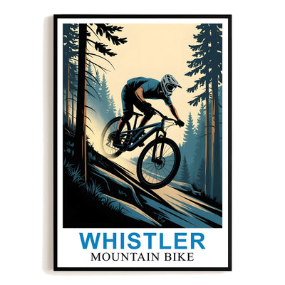 Whistler Mountain Bike Adventure Poster Cycling Enthusiasts And Nature Lovers Wall Art Landscape Picture For Home And Office Decor Living Room Bedroom Decor Unframed | teecentury