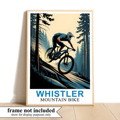 Whistler Mountain Bike Adventure Poster Cycling Enthusiasts And Nature Lovers Wall Art Landscape Picture For Home And Office Decor Living Room Bedroom Decor Unframed | teecentury