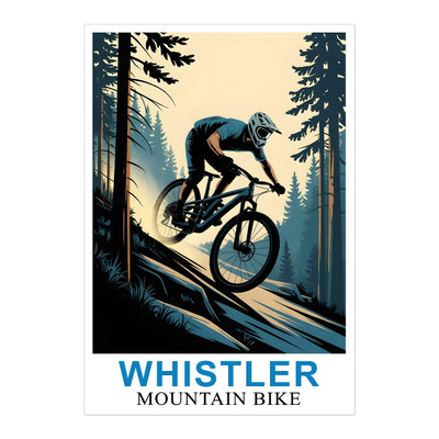 Whistler Mountain Bike Adventure Poster Cycling Enthusiasts And Nature Lovers Wall Art Landscape Picture For Home And Office Decor Living Room Bedroom Decor Unframed | teecentury
