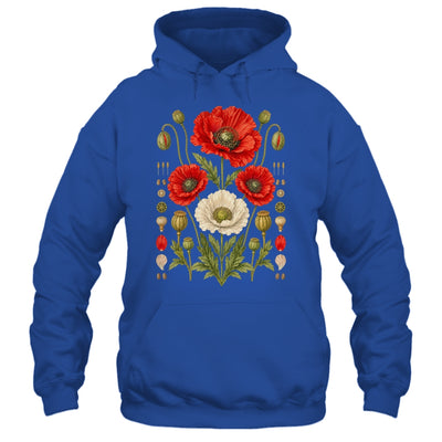 White Red Poppy Flowers Vintage Botanical Garden Plant Shirt & Tank Top | teecentury