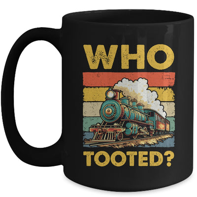 Who Tooted Funny Train For Men Women Vintage Railroad Lover Mug | teecentury