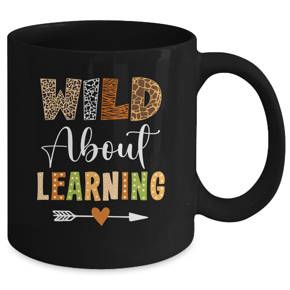 Wild About Learning Teacher Student First Day Of School Mug | teecentury