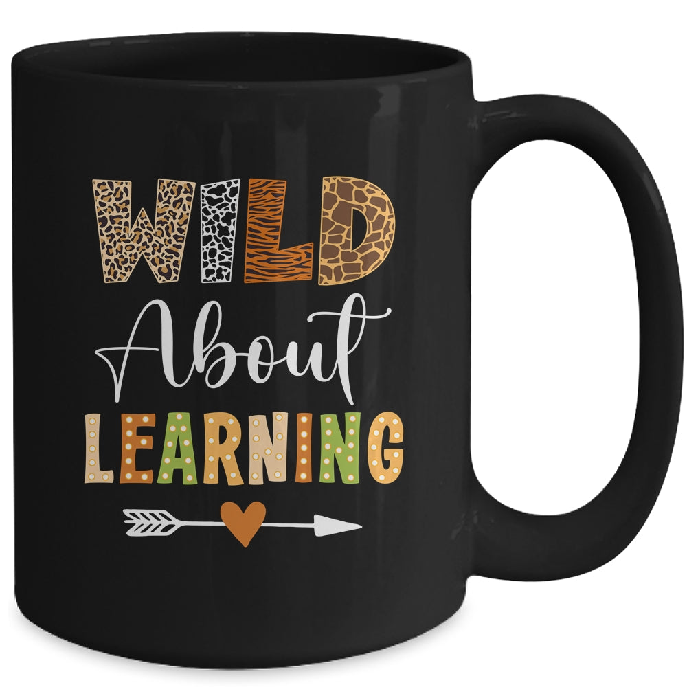 Wild About Learning Teacher Student First Day Of School Mug | teecentury