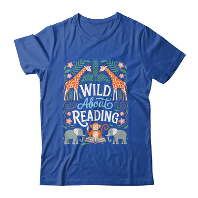 Wild About Reading Books Reader Lover Zoo Animals Librarian Shirt & Hoodie | teecentury