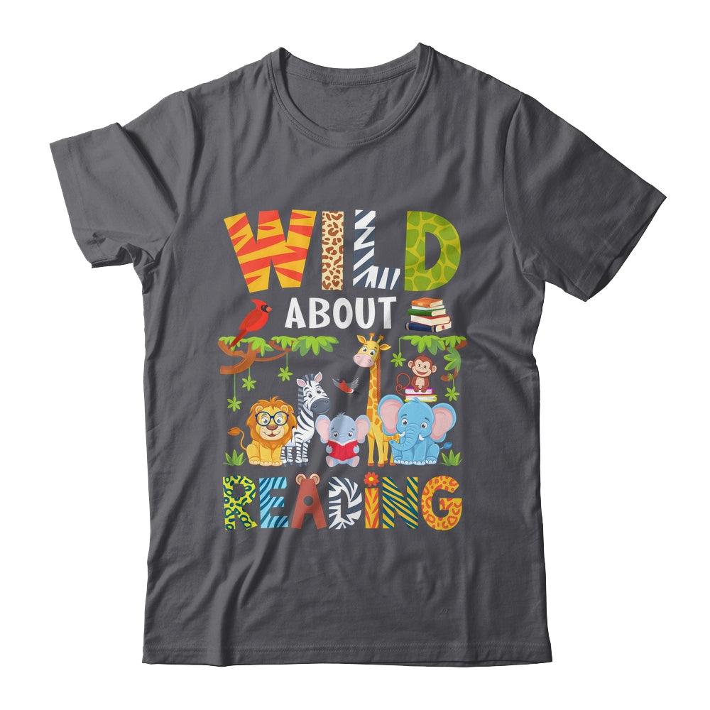 Wild About Reading Kid Love Wild Animal Books Back To School Shirt & Hoodie | teecentury