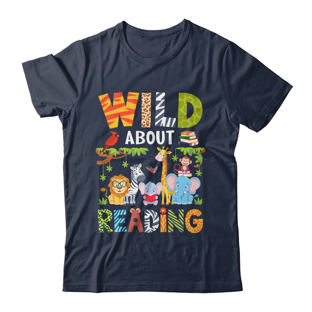 Wild About Reading Kid Love Wild Animal Books Back To School Shirt & Hoodie | teecentury