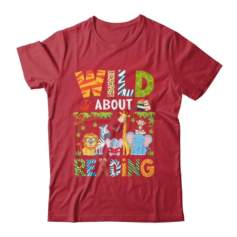 Wild About Reading Kid Love Wild Animal Books Back To School Shirt & Hoodie | teecentury