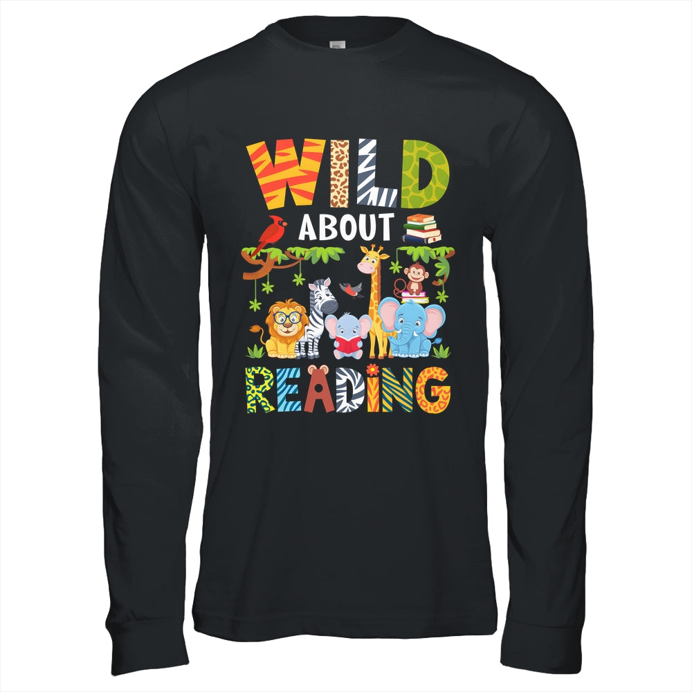 Wild About Reading Kid Love Wild Animal Books Back To School Shirt & Hoodie | teecentury