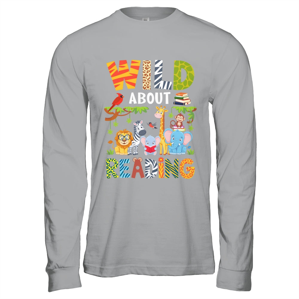 Wild About Reading Kid Love Wild Animal Books Back To School Shirt & Hoodie | teecentury
