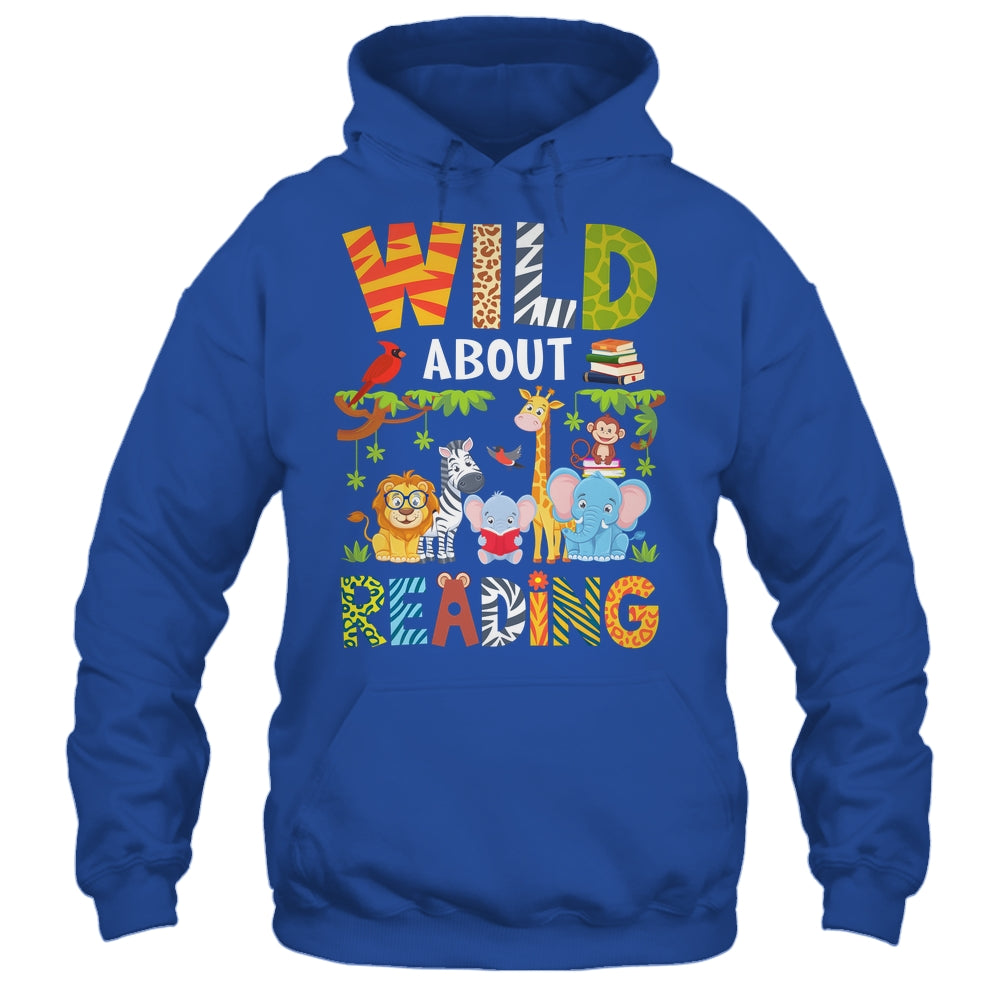 Wild About Reading Kid Love Wild Animal Books Back To School Shirt & Hoodie | teecentury