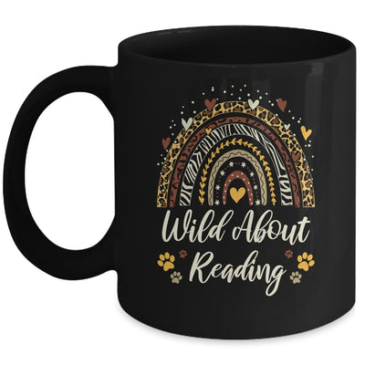 Wild About Reading Teacher Back To School Rainbow Librarian Mug | teecentury