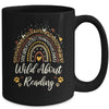 Wild About Reading Teacher Back To School Rainbow Librarian Mug | teecentury