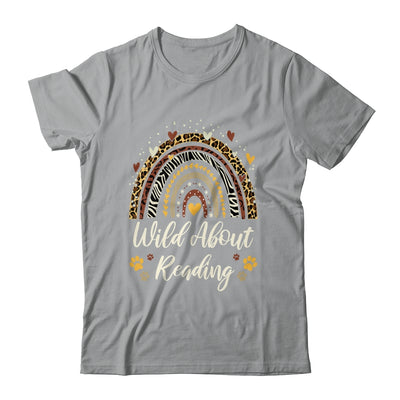 Wild About Reading Teacher Back To School Rainbow Librarian Shirt & Hoodie | teecentury